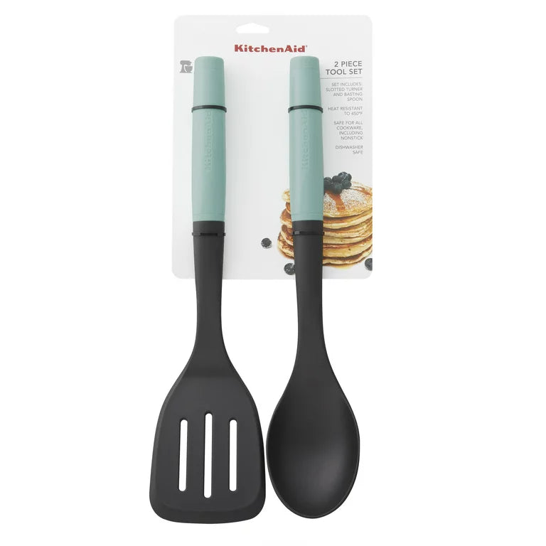 Juego de Espatula y Cuchara Aquamarina Kitchenaid